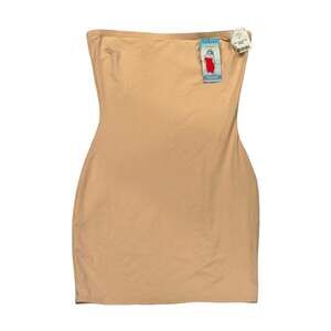 Assets by Spanx Sleek Slimmers Strapless Full Slip Shapewear Dress Nude Size 3X